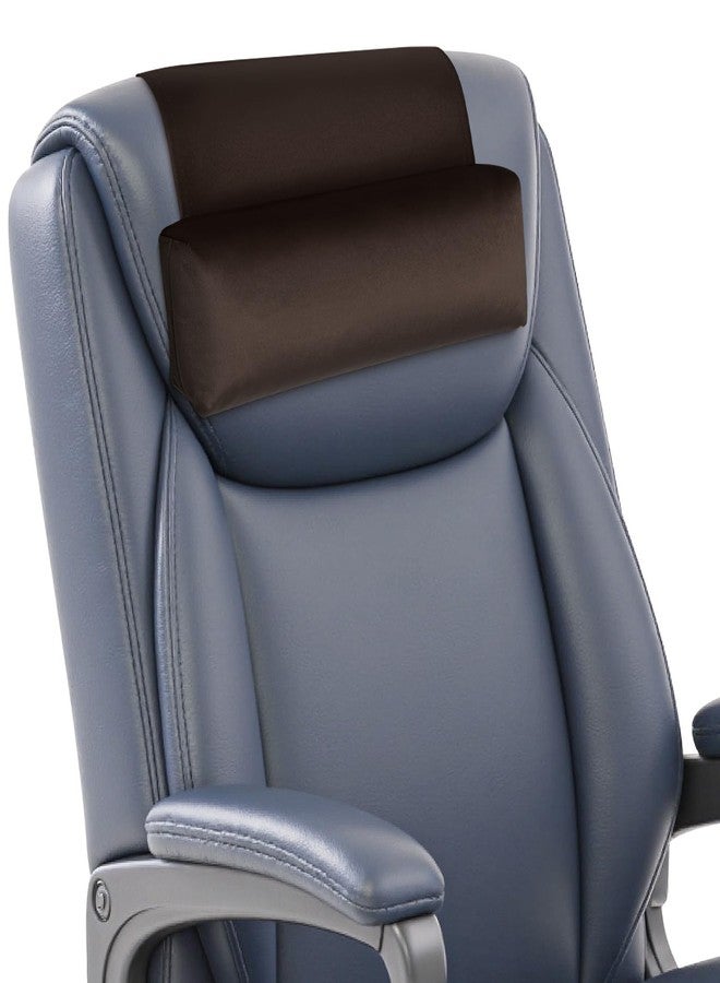 WdFour Velvet Neck & Head Pillow for Recliner Chair, Small Ergonomic Cervical Support Pillow for Home, Office and Travel, Non-Slip Cushion for Tension Relief & Shoulder Comfort (Chocolate) - Image 1