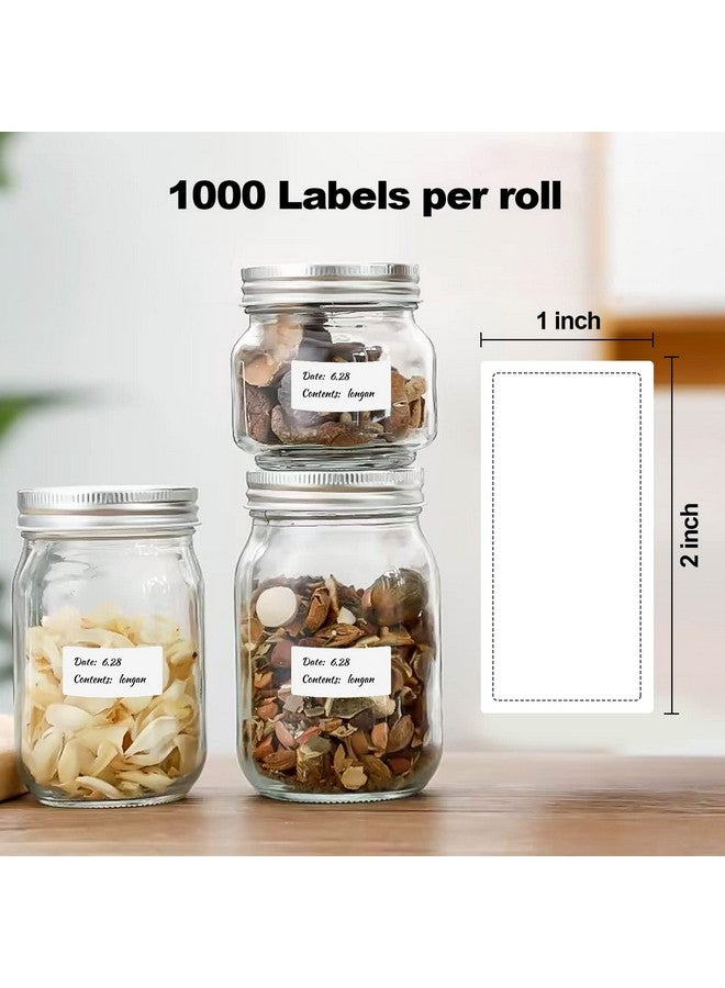 MaxGear 1000 Removable Freezer Labels 1X2 Removable Stickers For Freezer And Bottle Jar Labels Ideal For Food Containers And Pantry Organization No Scrubbing No Residue 1 Roll - Image 2
