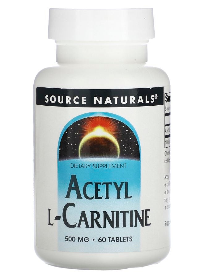 Acetyl LCarnitine 500 mg 60 Tablets