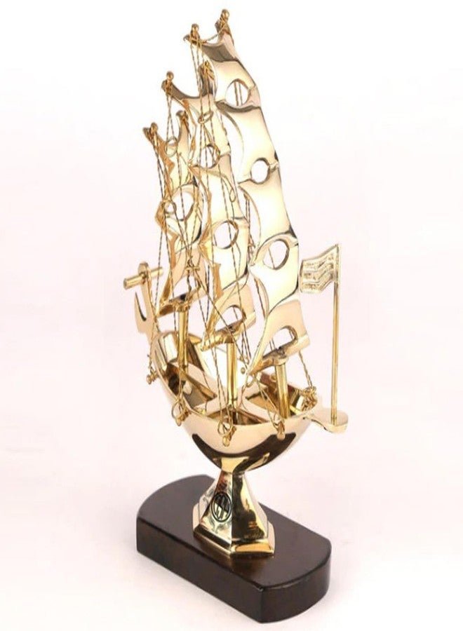 DSH Brass Ship/Boat/Titanic with Wooden Base, Showpiece Item, Perfect for Home Decoration and Gifting, (20 X 25 cm) - Image 2