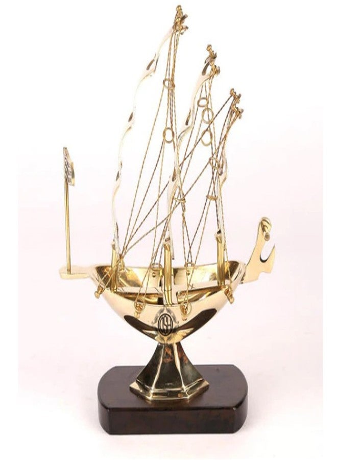 DSH Brass Ship/Boat/Titanic with Wooden Base, Showpiece Item, Perfect for Home Decoration and Gifting, (20 X 25 cm) - Image 4