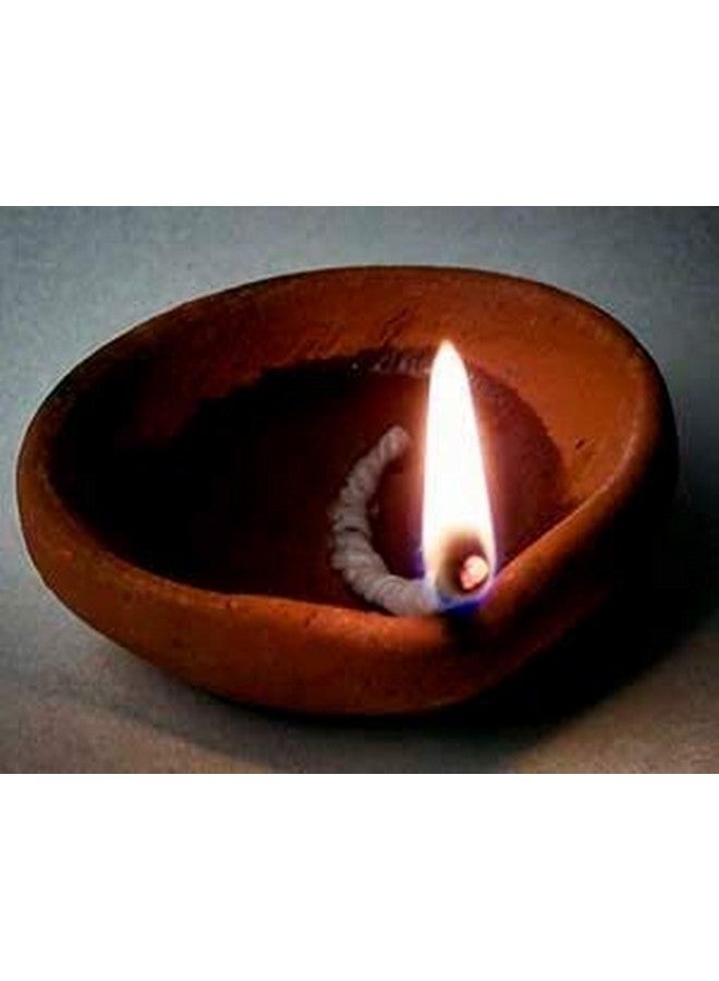 Pure Source India Natural Clay Traditional Diwali Ke Diye | Earthen Clay Diya | Mitti Ka Diva | Diyas for Pooja (Set of 12) - Image 4