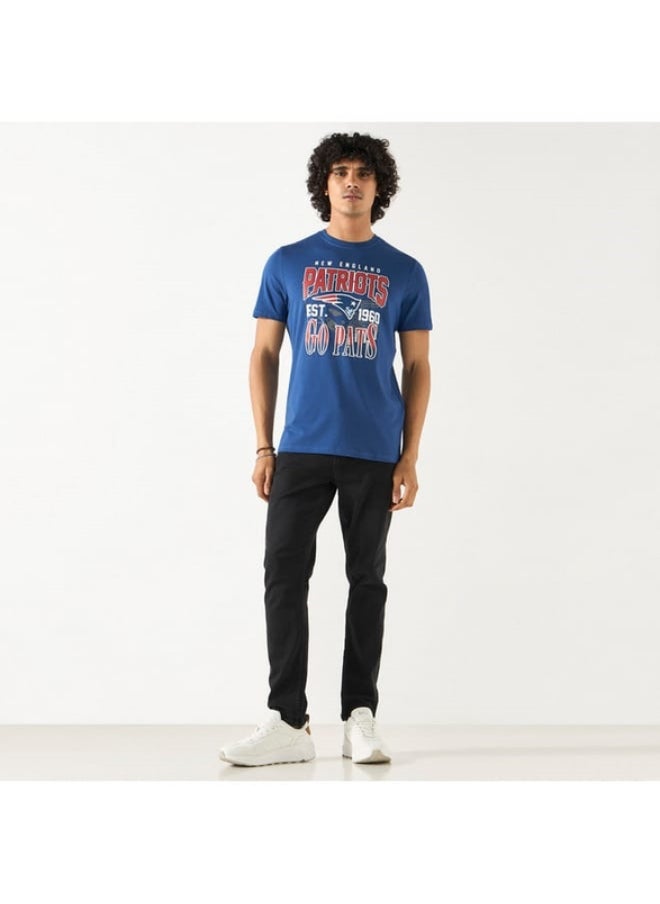 SP Characters New England Patriots Print T-shirt with Crew Neck and Short Sleeves  - Image 1