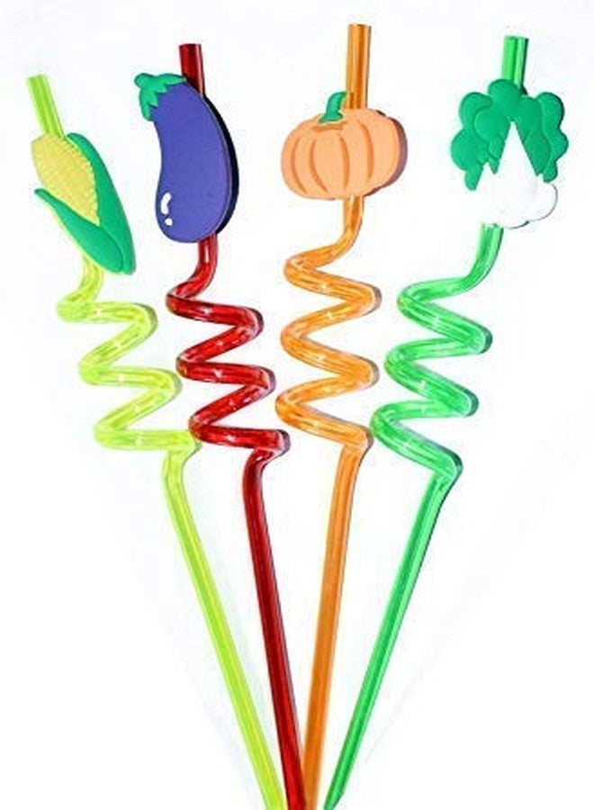 LAGET® Reusable Curly Straws 4 PCS | Twist Plastic Drinking Straws for Smoothies, Milkshakes & Frozen Drinks | Kids Party Decor (Random Colour & Design) - Image 5