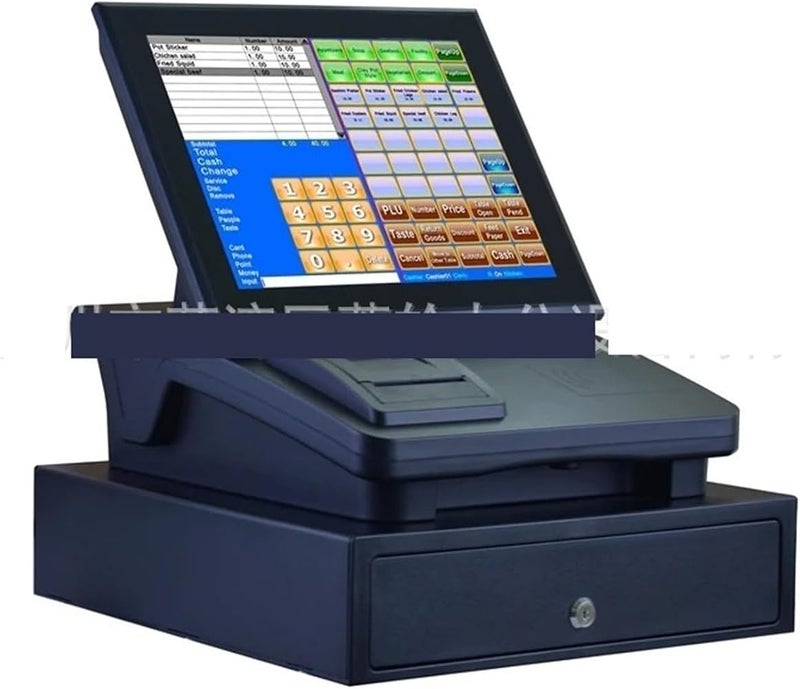 ROOUIO Cash Register, Cash Register Embedded Touch Screen All-in-one Machine, Catering Fast Food Cash Register Milk Tea Cash Register - Image 2