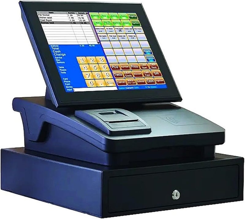 ROOUIO Cash Register, Cash Register Embedded Touch Screen All-in-one Machine, Catering Fast Food Cash Register Milk Tea Cash Register - Image 4