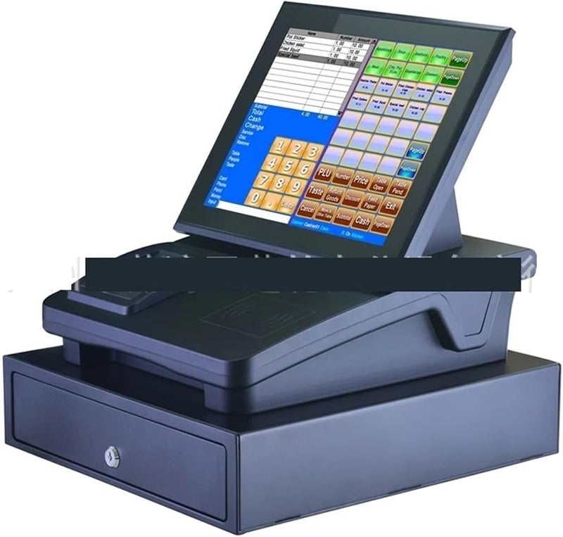 ROOUIO Cash Register, Cash Register Embedded Touch Screen All-in-one Machine, Catering Fast Food Cash Register Milk Tea Cash Register - Image 1