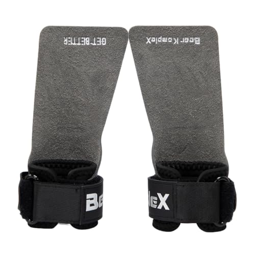 Bear KompleX - Premium Hand Grips for Fitness & Gymnastics, No-Slip Pull Up Grips for Weight Lifting, Strength Training & Bar Work, Palm Protection with Padded Wrists, Carbon No-Hole Design - Medium - Image 2