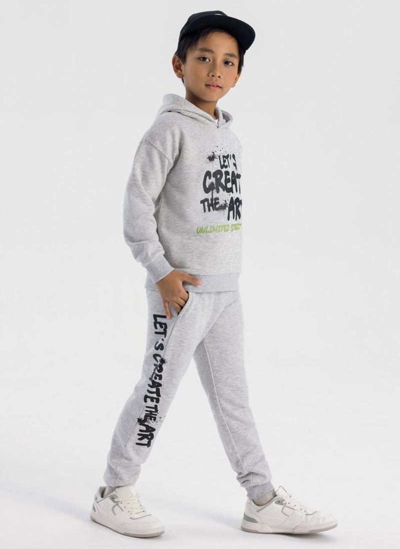 MINOTI Kids Boys Hoodie and Jogger Set - Image 1