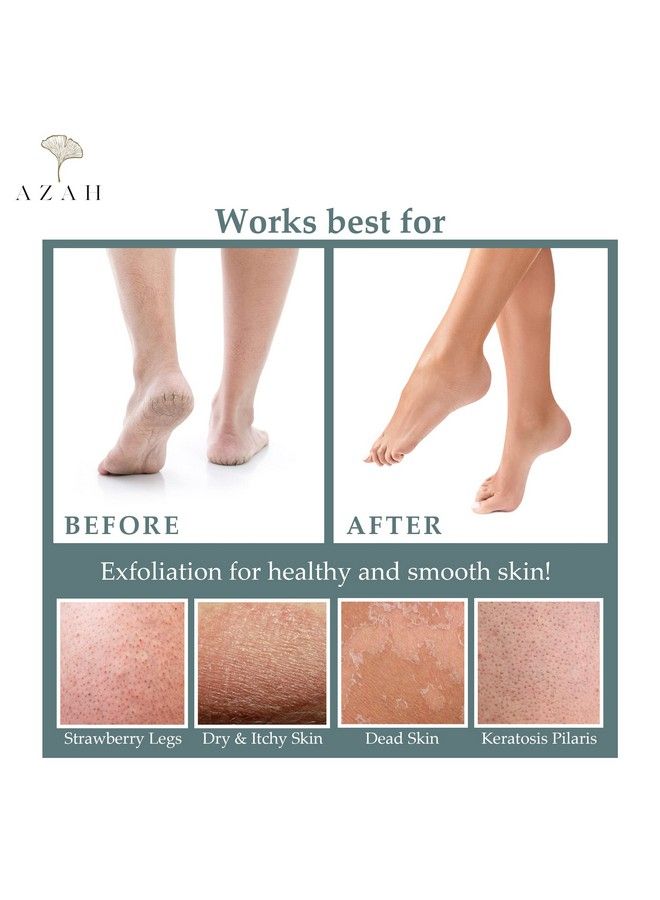 AZAH Exfoliating Gloves For Body Scrubbing ; Skin Exfoliating Gloves With 2 In 1 Use: Loofah And Exfoliating Mitten For Smooth & Clean Skin Green  - Image 5