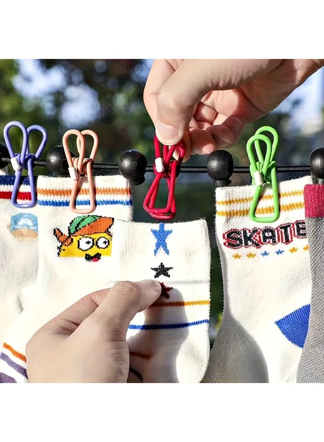 Retractable Portable Clothesline with 12 Clothespins and Storage Bag for Travel Camping Laundry - Image 5