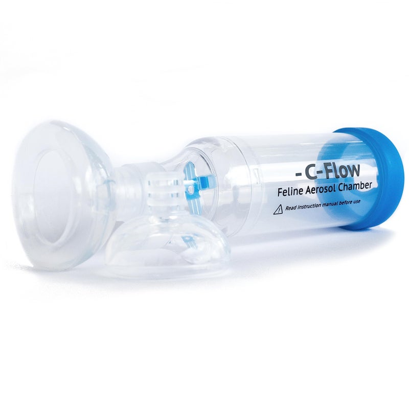 Cat Inhaler Spacer for Cats with Breathing Indicator - Includes 2 Masks to fit Most Cats - Feline Aerosol Chamber - Image 1