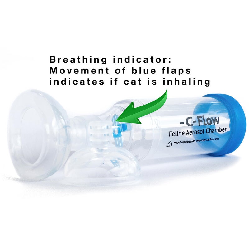 Cat Inhaler Spacer for Cats with Breathing Indicator - Includes 2 Masks to fit Most Cats - Feline Aerosol Chamber - Image 2