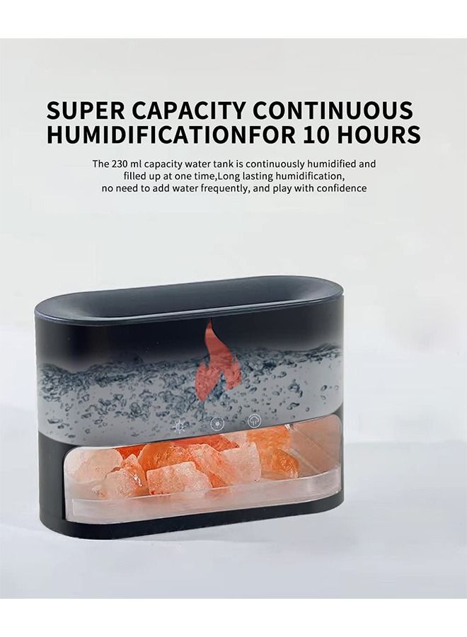 PADOM جهاز ترطيب الهواء البارد 3 في 1 من بادوم، مصباح ملح، جهاز ترطيب الهواء من منجم الملح، جهاز ترطيب الهواء بالموجات فوق الصوتية بسعة 250 مل، مصابيح ليلية متغيرة الألوان بـ 7 ألوان، هدية عيد ميلاد - Image 5