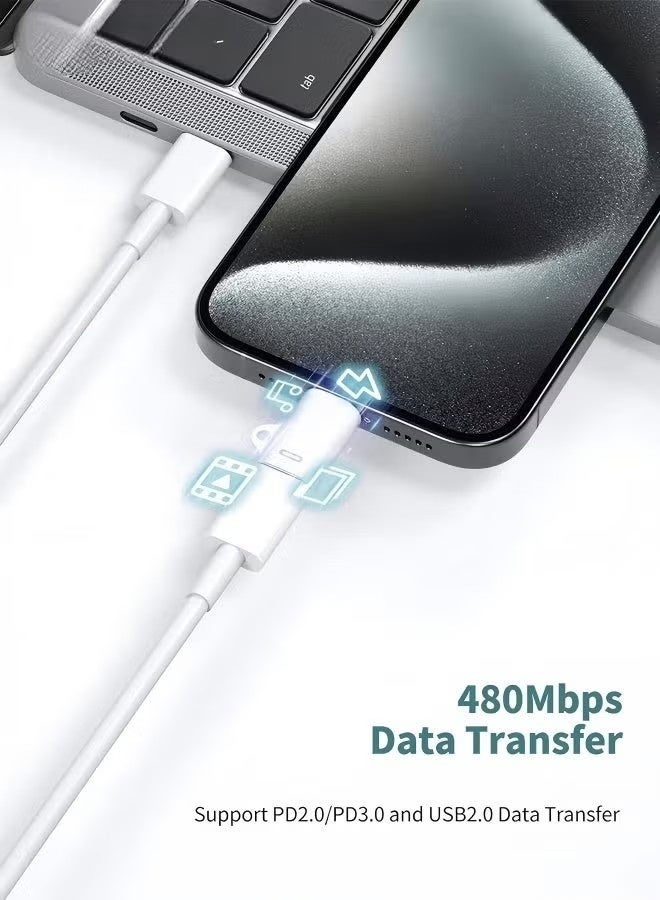 USB C to light-ning adapter, Type C Female to light-ning Male Adapter,Compatible with iPhone 15/15 Plus/15 Pro/15 Pro Max iPad Air and More Type C Devices Charging Support Data Transmission - Image 5