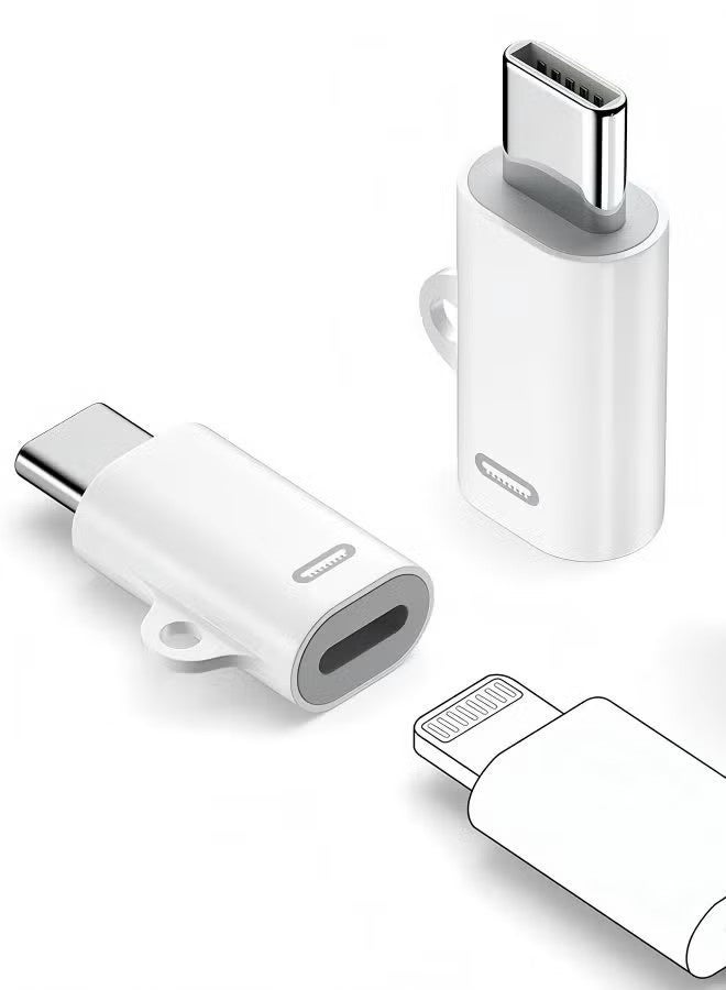 USB C to light-ning adapter, Type C Female to light-ning Male Adapter,Compatible with iPhone 15/15 Plus/15 Pro/15 Pro Max iPad Air and More Type C Devices Charging Support Data Transmission - Image 1