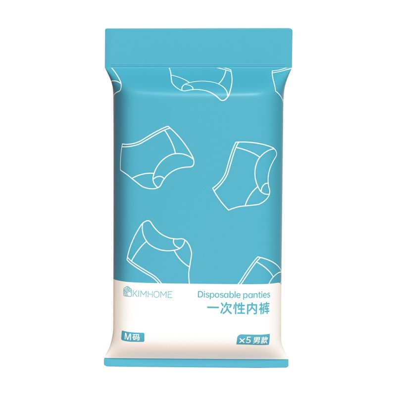 Generic Disposable Cotton Mens Underwear Large Size White Men's Triangle [5 Pack] 