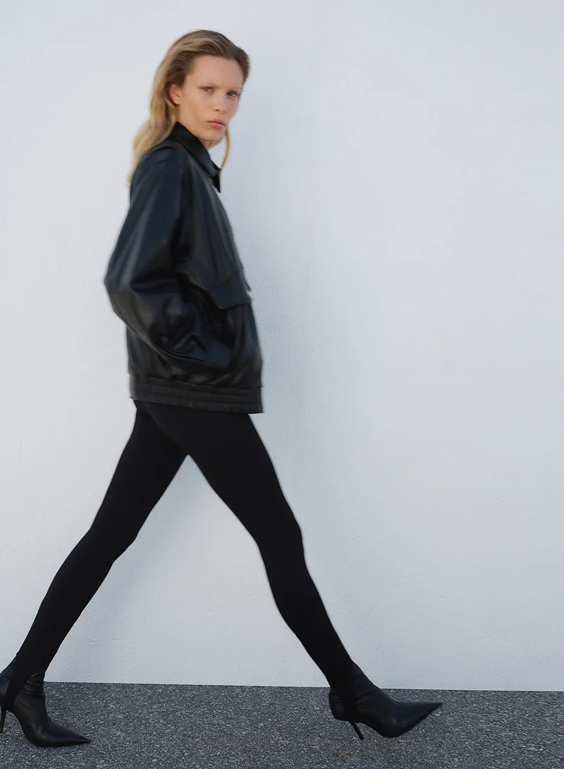 H&M Oversized Coated Jacket