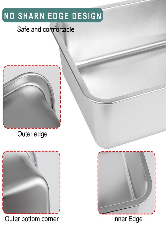 BierBear Stainless Steel Cat Litter Box for Big Cats,Small Stainless Steel Litter Box,Large Metal Cat Litter Box-Easy to Clean.(17.5" L x 13.6" W x 4.1" H). - Image 3