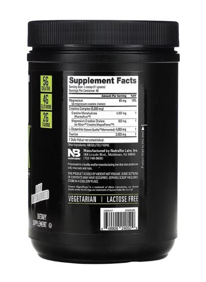 NutraBio - CGT MAX Raw Unflavored 0.97 lb 440 g - Image 1