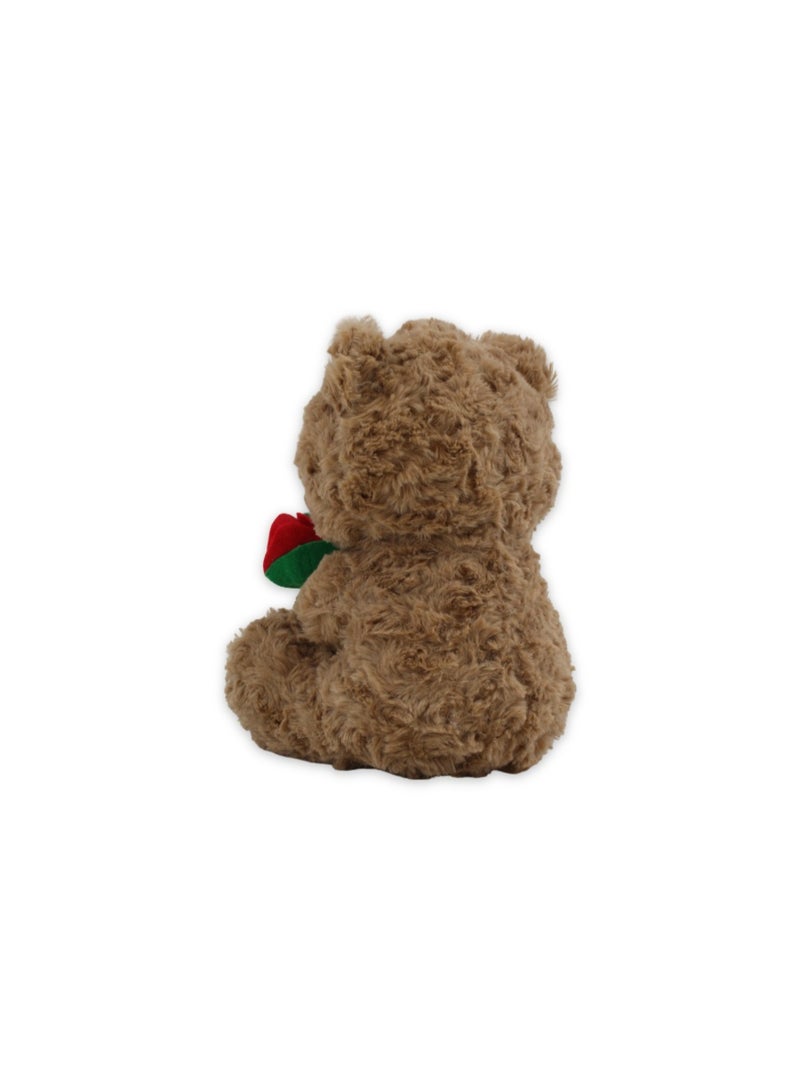 Teddy Bear Plush Toy – Cafe with Red Flower - Image 2