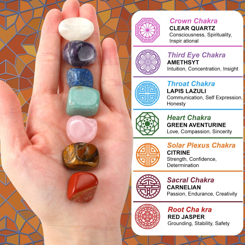 BBTO Tibetan Singing Bowls Set for Healing 3.4'' Meditation Sound Bath Bowl 7 pcs Chakra Crystal Stones Mallet Cushion Chakra Bracelet Pendant(Black) - Image 4