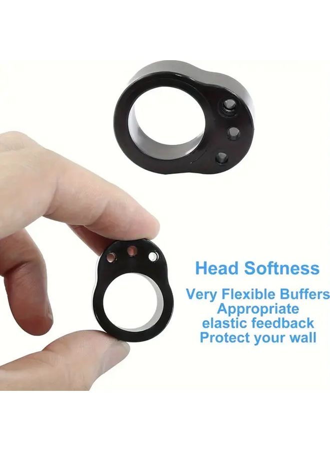 6 Pieces O Shaped Black Door Handle Protectors With Silent Covers for Home Use Collision Prevention Door Stoppers No Drilling Required - Image 3