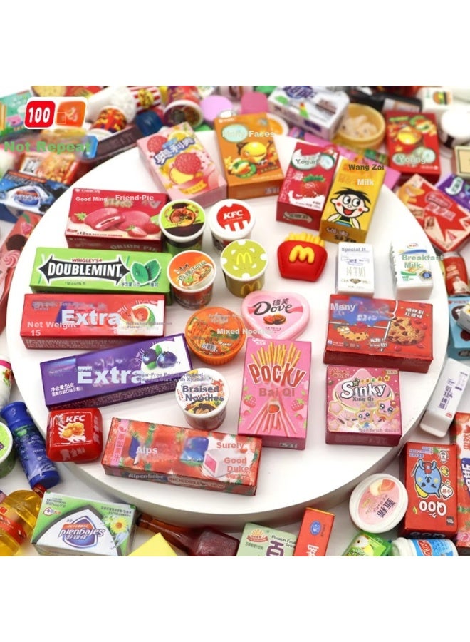 Letrel Lezhe Mini Supermarket Backpack Cash Register, Pretend Play Toy For Boys And Girls, Diy Miniature Food Play Set, Realistic Small Items - Image 3