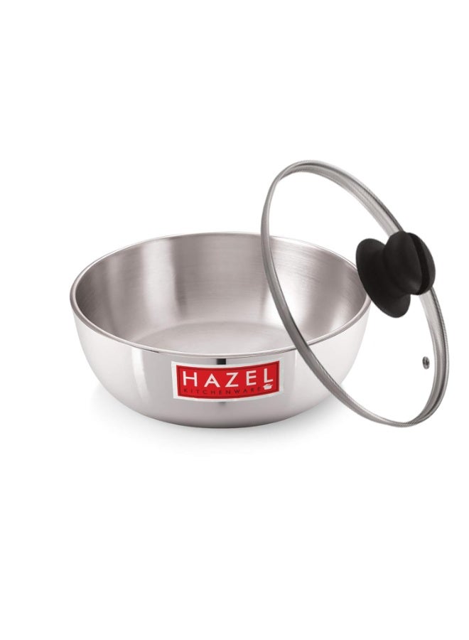 HAZEL Aluminium Induction Tasra/Casserole (Tope, Tapeli) 3100 ml with Lid, 24.5 cm | Heavy-Duty Cookware for All Cooking Surfaces - Image 1