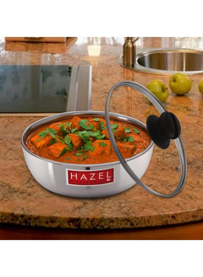 HAZEL Aluminium Induction Tasra/Casserole (Tope, Tapeli) 3100 ml with Lid, 24.5 cm | Heavy-Duty Cookware for All Cooking Surfaces - Image 2