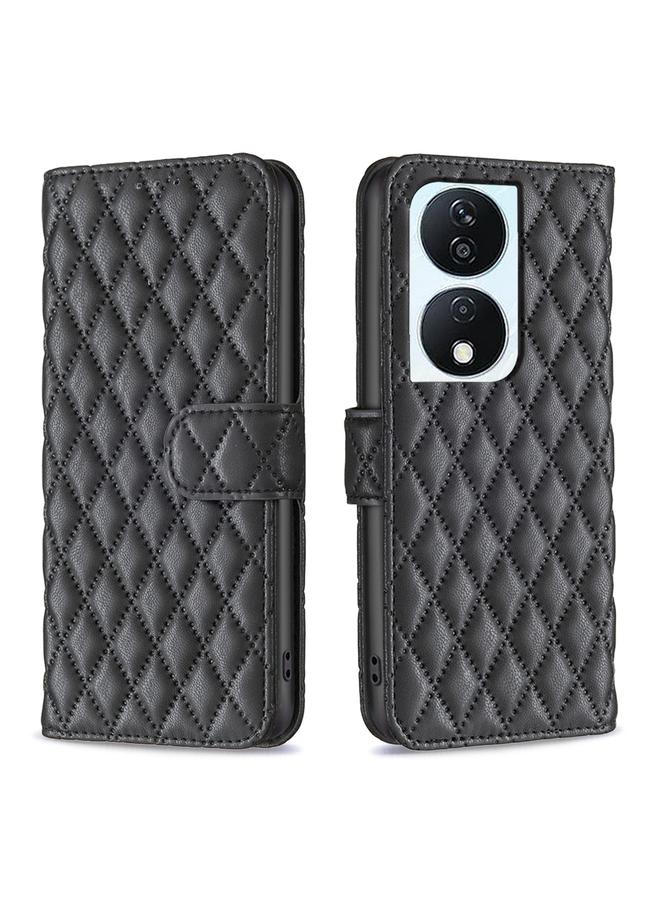 S-TOP Case For Honor X7b Diamond Lattice Wallet Flip Leather Phone Case - Image 1