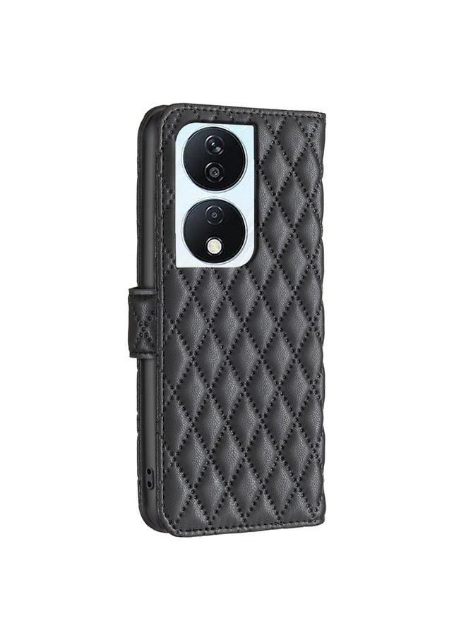 S-TOP Case For Honor X7b Diamond Lattice Wallet Flip Leather Phone Case - Image 3