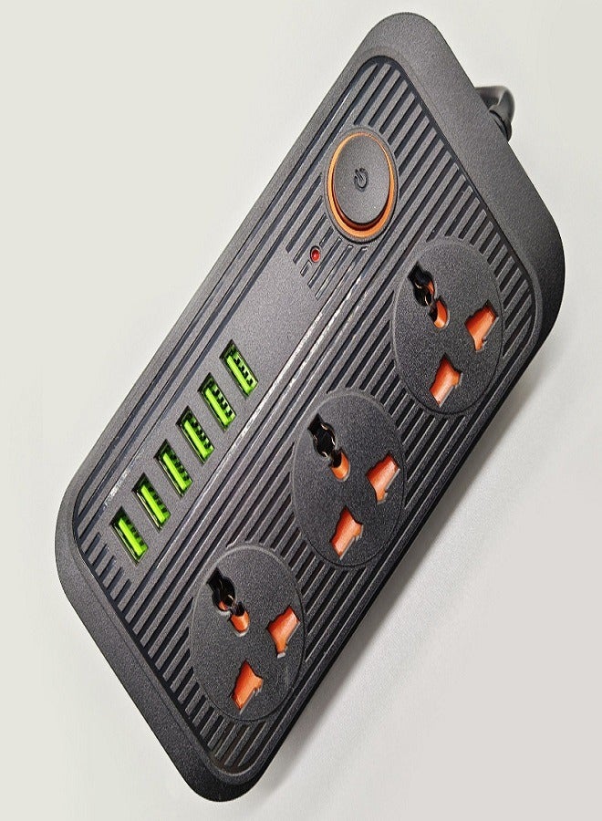 Smart Switch Socket Extension Cord - 230V European Standard Household Socket with 6 USB Ports and 13A Line Terminal Block  - Image 1