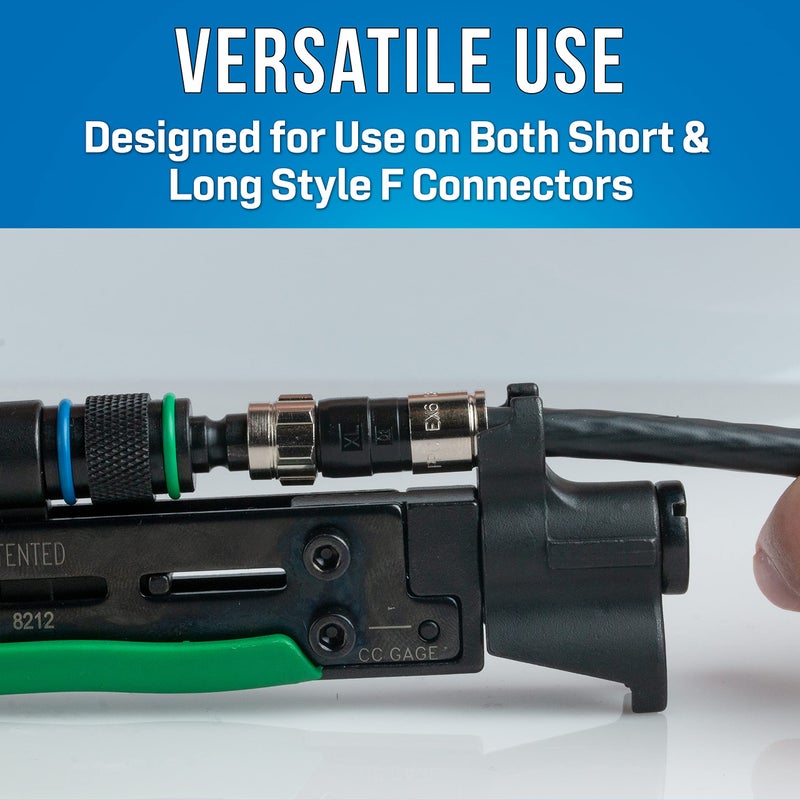 Jonard Tools CTF-230, Dual Compression Tool for Coaxial Cable Short and Long F Connector - Image 1
