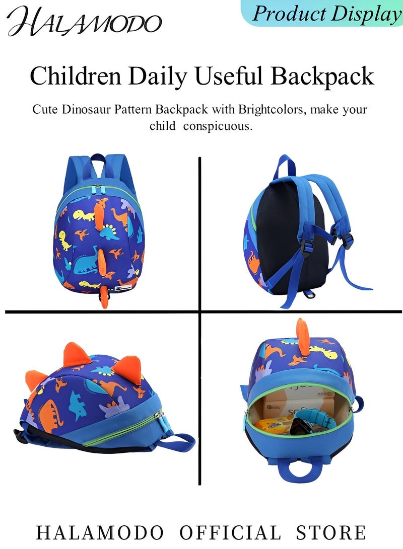 HALAMODO Backpack for Boys Girls School Bookbags Toddler Backpack for Preschool Kindergarten Child Lightweight Multifunctional Cute Daycare Bookbag with Travel Dinosaur Pattern - Image 3