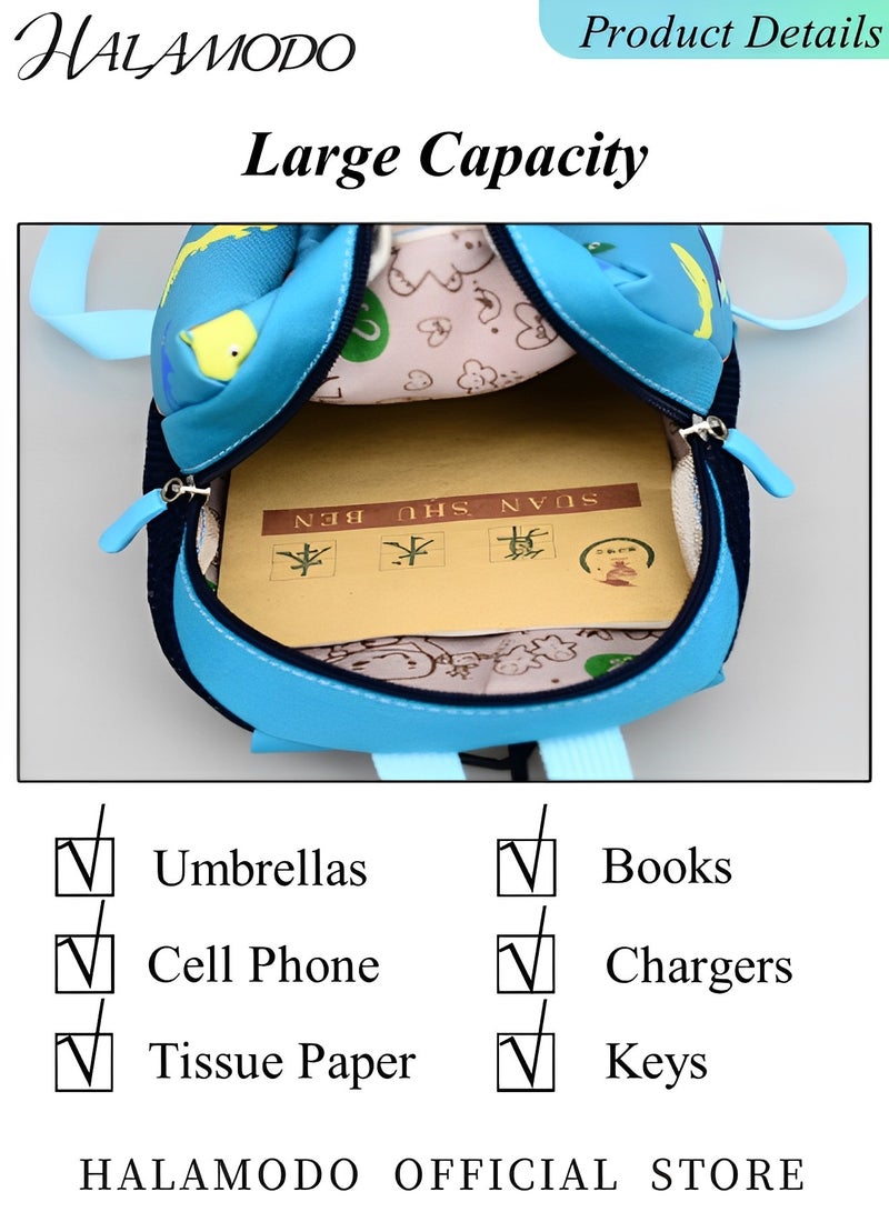 HALAMODO Backpack for Boys Girls School Bookbags Toddler Backpack for Preschool Kindergarten Child Lightweight Multifunctional Cute Daycare Bookbag with Travel Dinosaur Pattern - Image 4