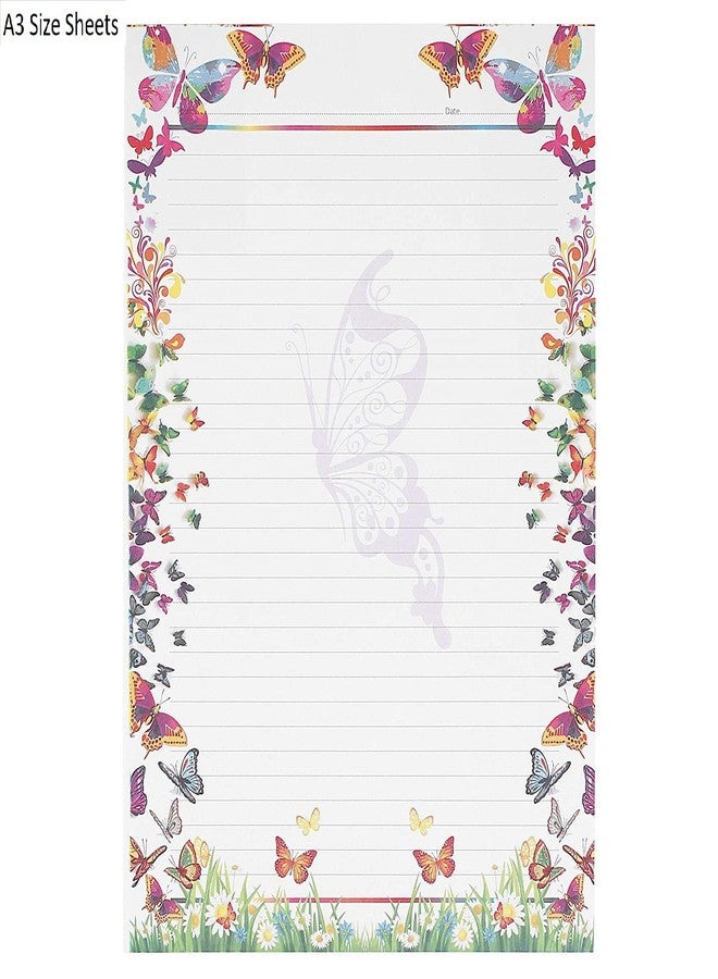Peeplvalue Pack of 40 A3 Size Designer One Side plane One Sided Line Sheet for School, Colleges, Project, Assignments, Practical Etc Multipurpose… - Image 2