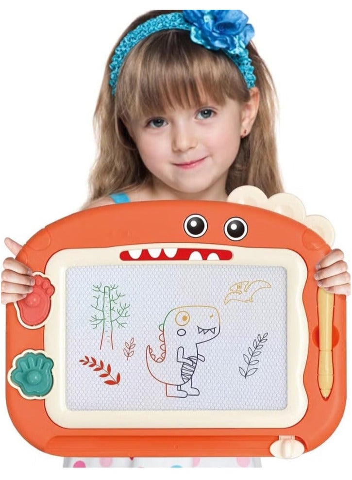 Epano Dinosaur Magnetic Drawing Board, 4 Colors Erasable Writing Board Toy, Lovely Whiteboard Drawings for Kids, Suitable for 4-8 Years Old Kids (Orange) - Image 4