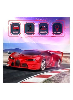 KASTWAVE Remote Control Car 2.4Ghz Rechargeable High Speed 1/18 RC Cars Toys for Boys Girls Vehicle Racing Hobby with Headlight Birthday Gifts for Kids (Red)  - Image 3