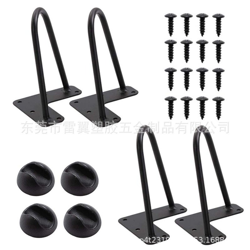 Hairpin Table Legs 10mm 15cm Black 4 Pack Heavy Duty U-Wire Metal - Modern Minimalist Table Support for Dining Desk Furniture - Image 3