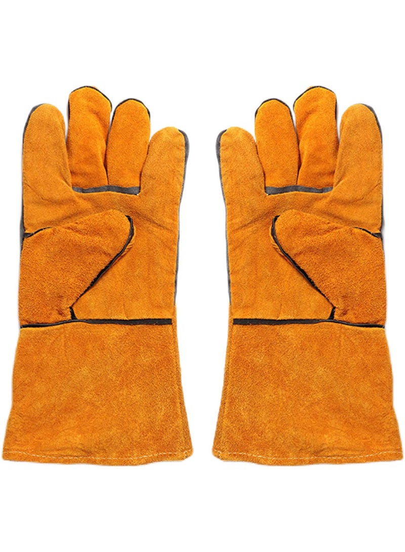 GGOOT Oven Gloves, Professional Baking Mittens Anti-Scald BBQ Gloves Baking Mittens Gauntlet for Kitchen Cooking  - Image 1