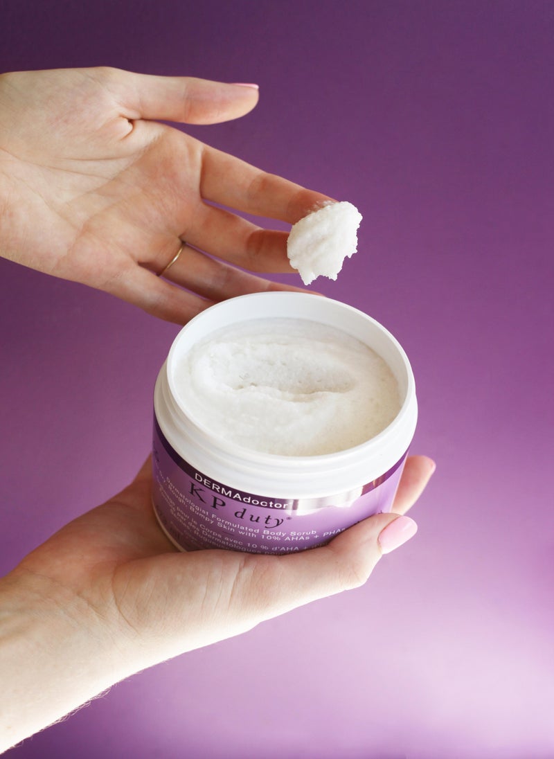 DERMAdoctor KP Duty Bump Eraser Body Scrub Dermatologist Formulated Exfoliant 10% AHAs + PHAs 450g - Image 4