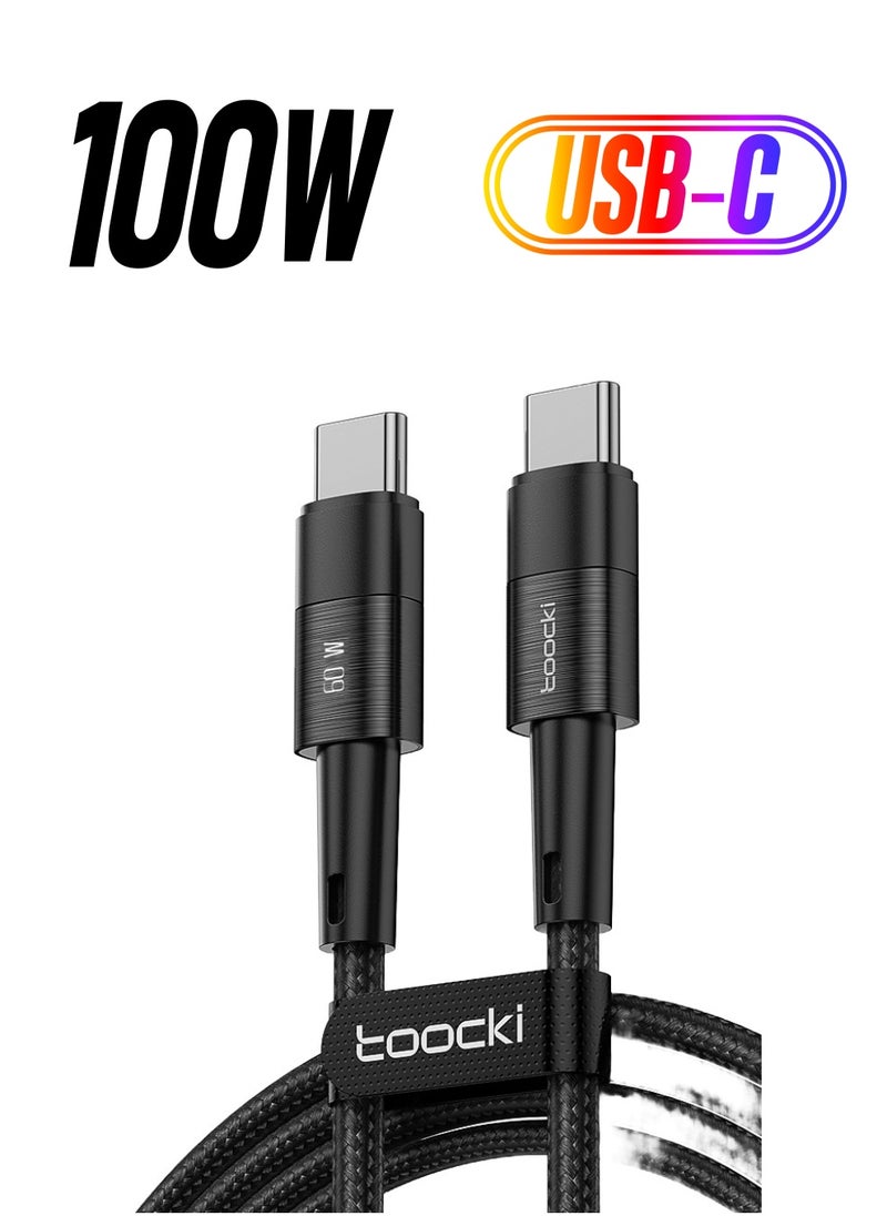 نوع C إلى C 1M Tpe 60W 100W Usbc كابل كابلات شحن سريعة متنقلة مع شريحة ذكية متوافقة مع جميع الهواتف المحمولة الرائدة  - Image 1
