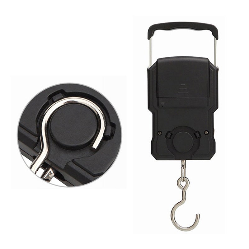 2pcs Luggage Scale 75kg/10g Digital LCD Display Suitcase Travel Handheld Weighing Hanging Scale Fishing Balance Weight (Black) - Image 3