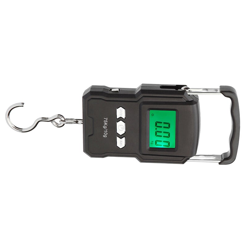 2pcs Luggage Scale 75kg/10g Digital LCD Display Suitcase Travel Handheld Weighing Hanging Scale Fishing Balance Weight (Black) - Image 1