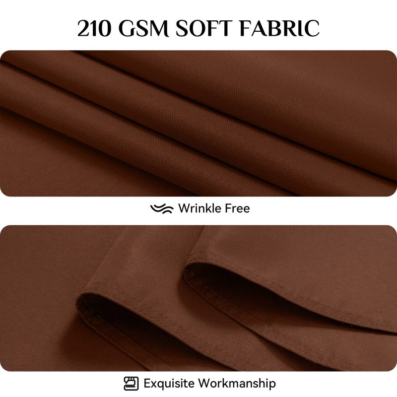 Softalker Rectangle Tablecloth  Waterproof & Stain Resistant Table Cloths Wrinkle Free Fabric Washable 210GSM Polyester Table Cover for Dining/Party/Outdoor - 60 x 84 inch Chocolate - Image 5