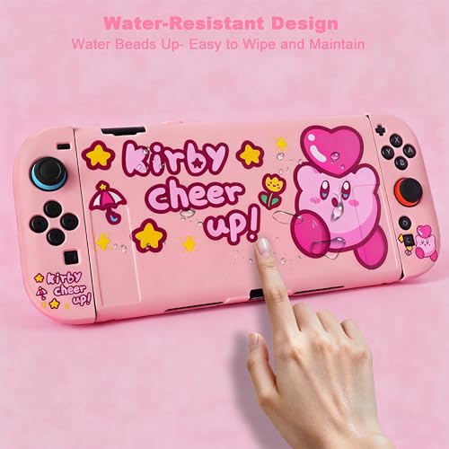 TIKOdirect Protective Case for Switch 2, Protected by Soft Full Skin Cover with Pretty Cute Pattern, Silicone Slim Shockproof Back and Grip Case for Switch 2, Black - Image 3