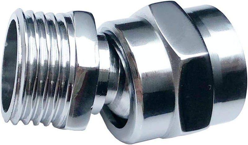 MISSMIN Shower head Swivel adapter,ball joint povit for overhead/handheld shower head,shower arm connection,polished Chrome - Image 1