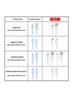 Generic Data Cable Head Full Protection Protector  USB Cable Protector Cover Cases For IPhone/Ipad/HuaWei/XiaoMi And Other General Android Configurations Headset Charger Cord(2 PCs)  - Image 4