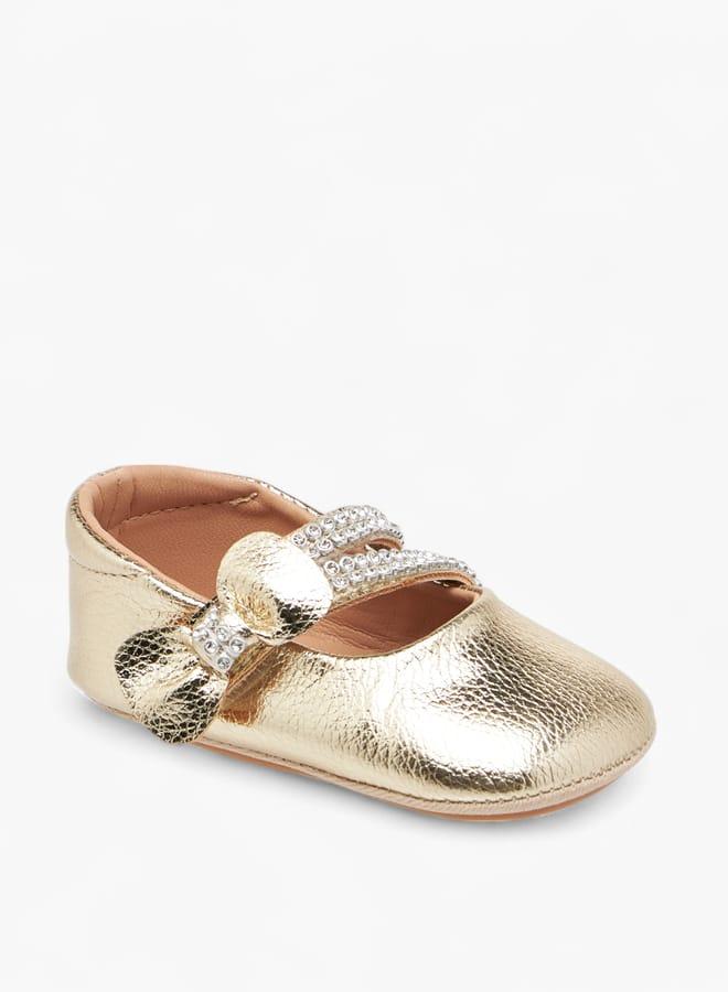 Barefeet Girls Embellished Booties with Hook and Loop Closure - Image 1